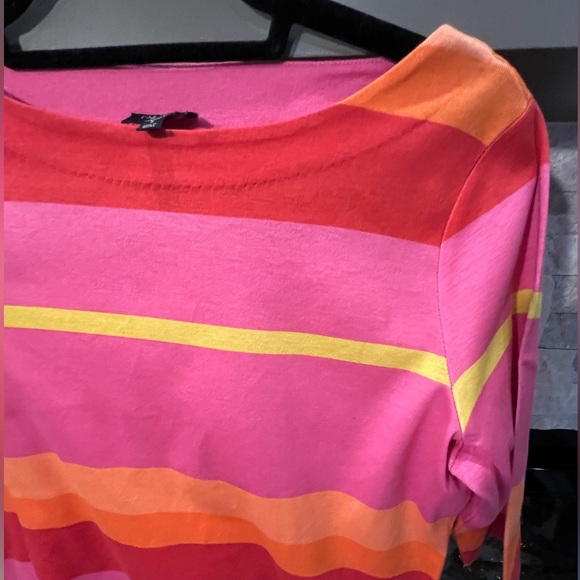 Talbots Small Petites Slipon multi colored striped dress - Picture 4 of 7